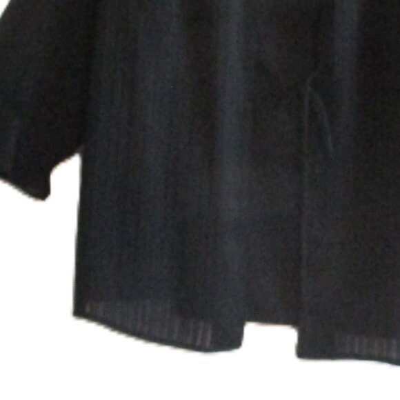 Studio 1940 Womens Sheer Black Romantic Victorian Open Front Blouse With Flared - Picture 5 of 5